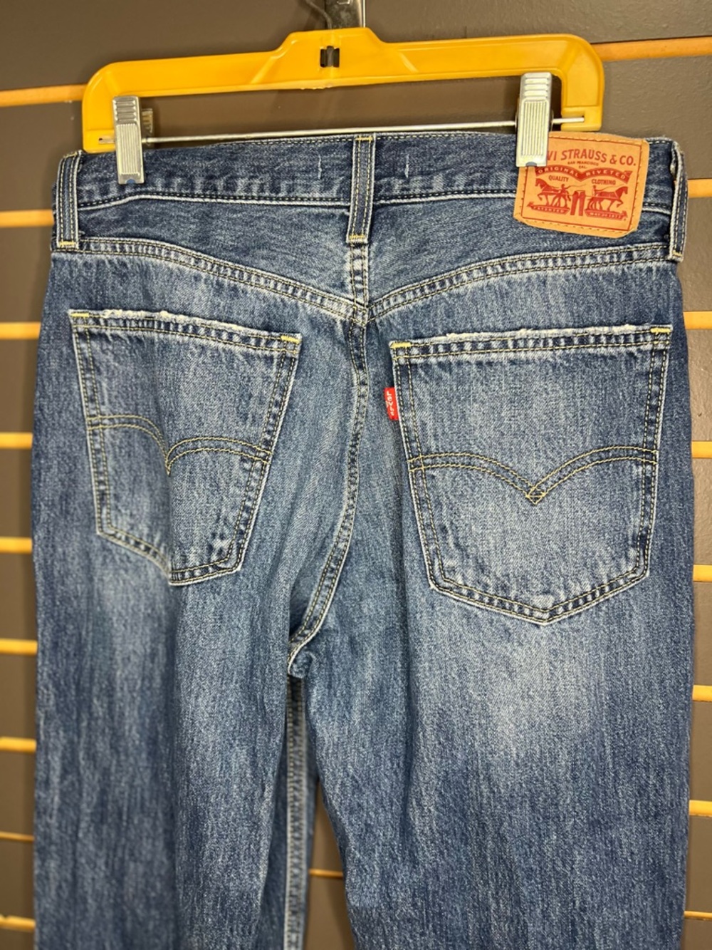 Levi's® Low Pro Mid Rise Destructed Straight Jeans - Picture 7 of 7
